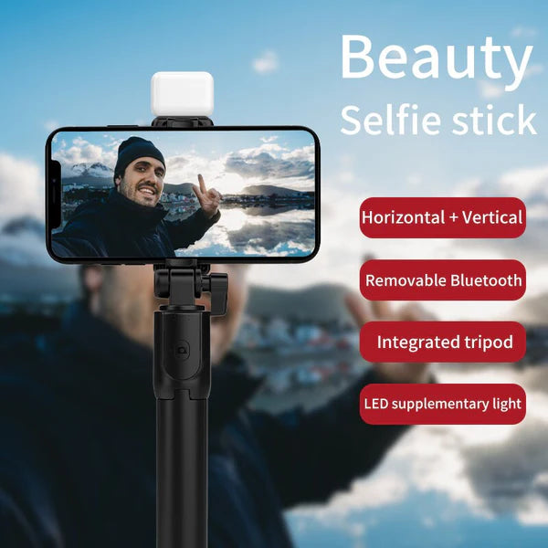 4 IN 1 SELFIE STICK + TRIPOD STAND WITH LIGHT