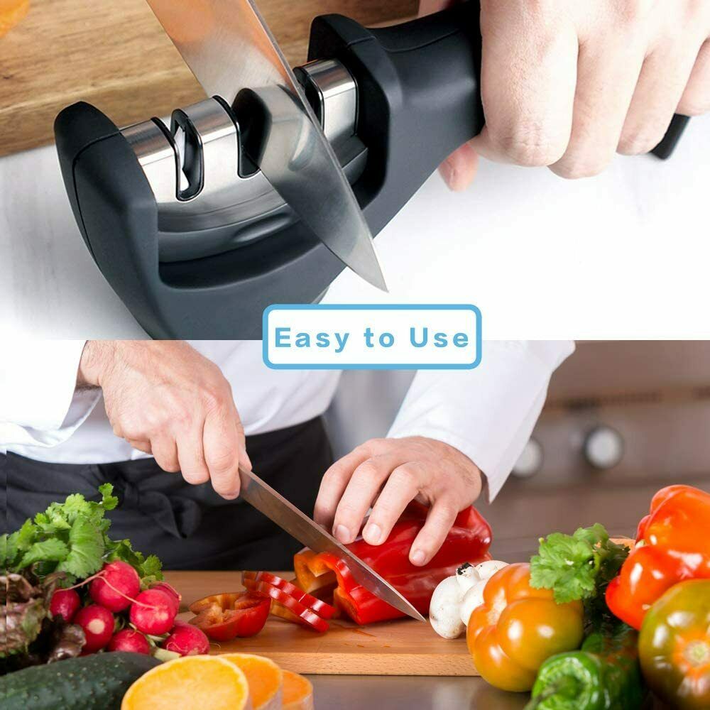 KNIFE SHARPENER Ceramic Tungsten Kitchen Knives Blade