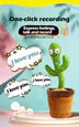 DANCING CACTUS TOY REPEAT TALKING USB CHARGING CAN SING RECORD CACTUS BAILARÍN DANSANT KIDS EDUCATION TOYS BIRTHDAY PRESENT