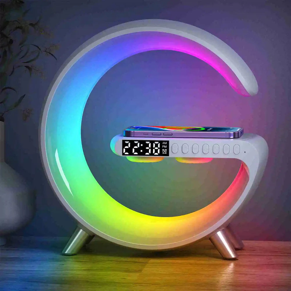 G-type wireless charger, LED Bluetooth Wireless Speaker with RGB Night Lamp