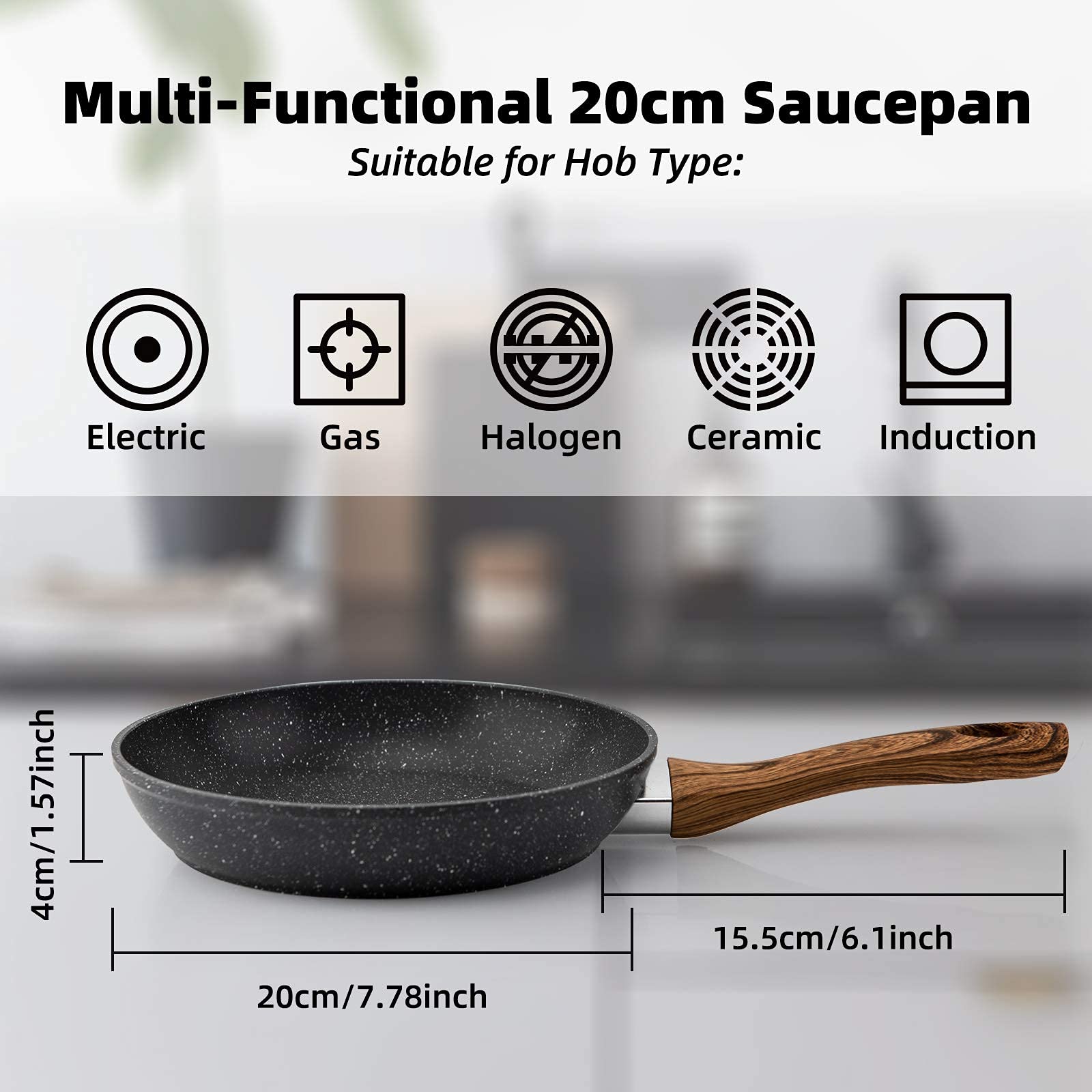 Egg Frying Pan Non Stick 20cm 8 Inch